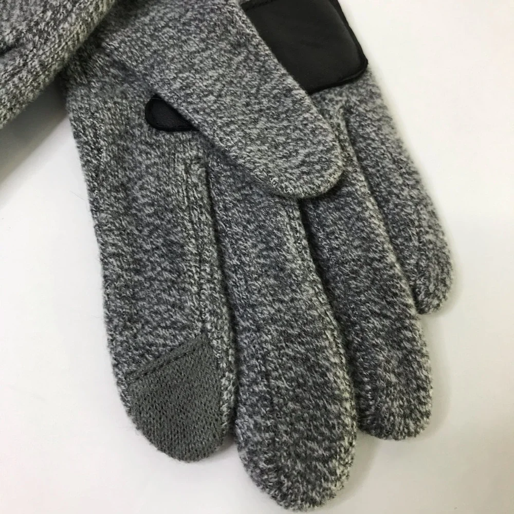 NORDSTROM ECHO New York Echo Touch Gray Heathered Gloves NEW Size L/XL